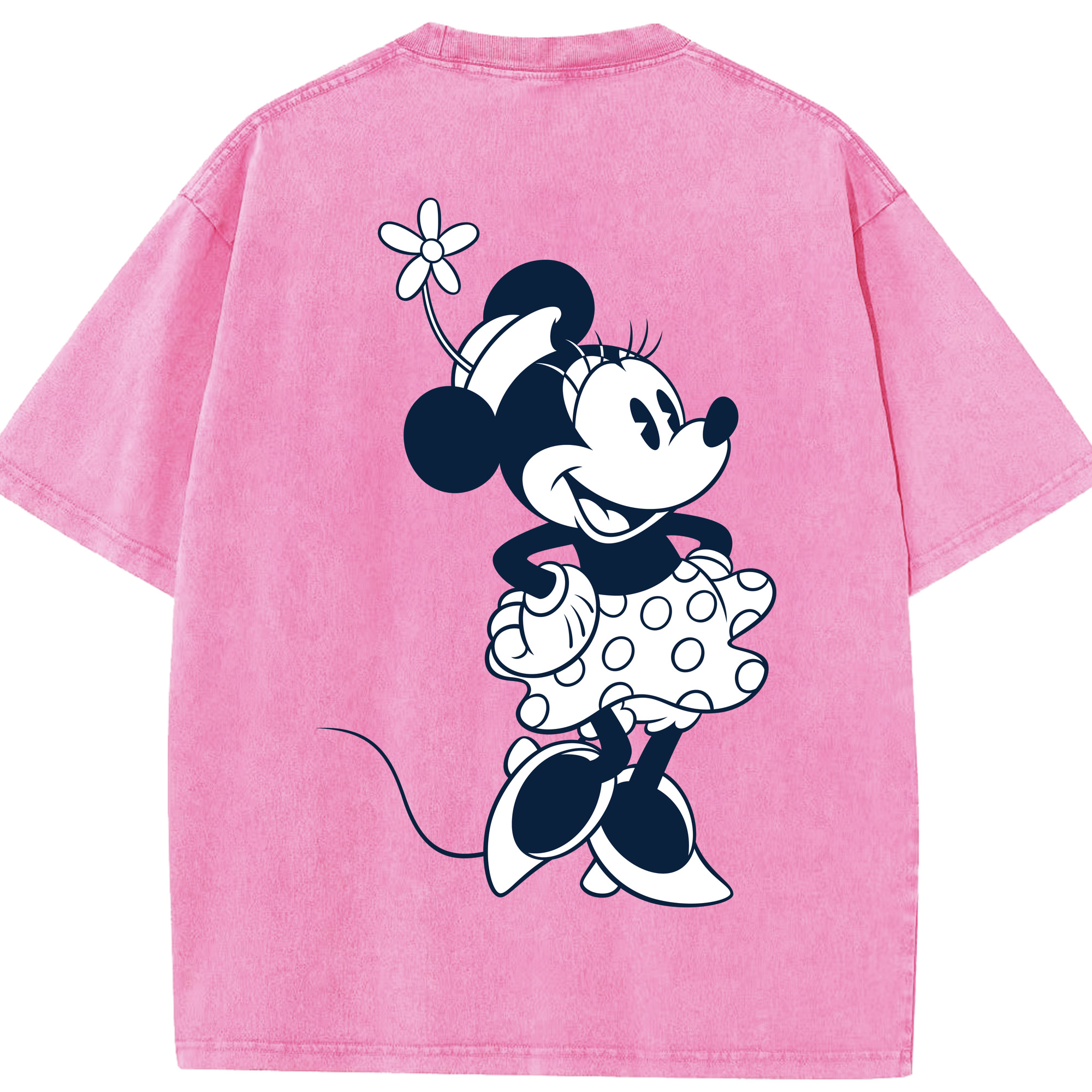 （画像用） ミッキーマウス Mickey Mouse 綿100% ヴィンテージ風 半袖Tシャツ（背面プリント）